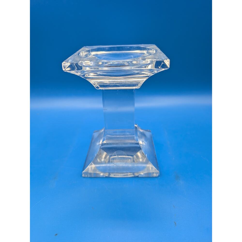 Bohemian Crystal pedestal candleholder/stick